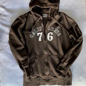Mossimo Men’s Brown California Zip-up Hoodie